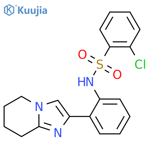 2-chloro-N-(2-{5H,6H,7H,8H-imidazo1,2-apyridin-2-yl}phenyl)benzene-1-sulfonamide structure