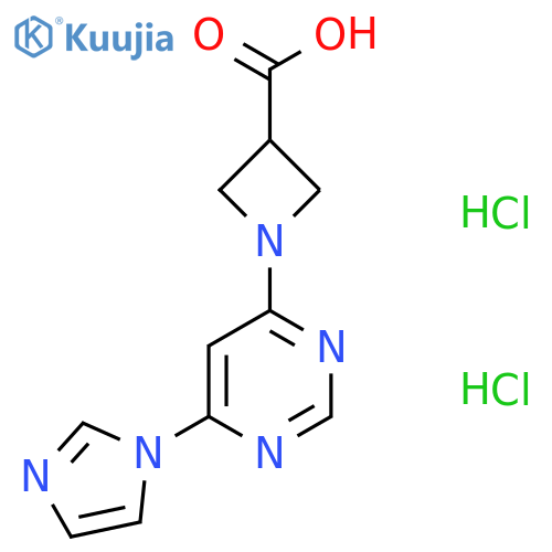 1-6-(1H-imidazol-1-yl)pyrimidin-4-ylazetidine-3-carboxylic acid dihydrochloride structure