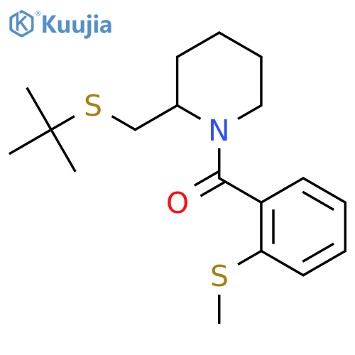 2-(tert-butylsulfanyl)methyl-1-2-(methylsulfanyl)benzoylpiperidine structure