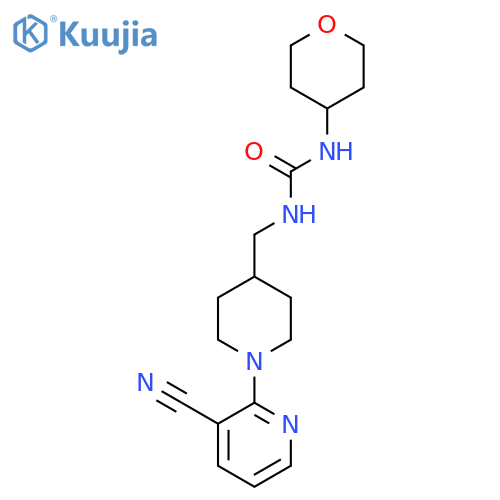 3-{[1-(3-cyanopyridin-2-yl)piperidin-4-yl]methyl}-1-(oxan-4-yl)urea structure