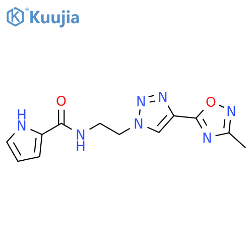 N-{2-[4-(3-methyl-1,2,4-oxadiazol-5-yl)-1H-1,2,3-triazol-1-yl]ethyl}-1H-pyrrole-2-carboxamide structure