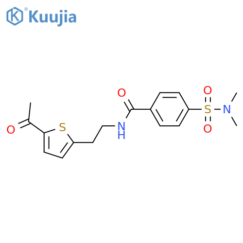 N-[2-(5-acetylthiophen-2-yl)ethyl]-4-(dimethylsulfamoyl)benzamide structure