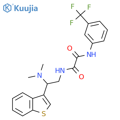 N-2-(1-benzothiophen-3-yl)-2-(dimethylamino)ethyl-N'-3-(trifluoromethyl)phenylethanediamide structure