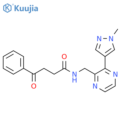 N-{3-(1-methyl-1H-pyrazol-4-yl)pyrazin-2-ylmethyl}-4-oxo-4-phenylbutanamide structure