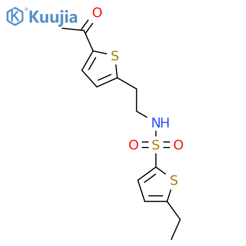 N-[2-(5-acetylthiophen-2-yl)ethyl]-5-ethylthiophene-2-sulfonamide structure