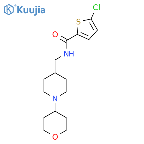 5-chloro-N-{[1-(oxan-4-yl)piperidin-4-yl]methyl}thiophene-2-carboxamide structure