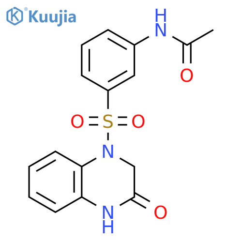 N-{3-[(3-oxo-1,2,3,4-tetrahydroquinoxalin-1-yl)sulfonyl]phenyl}acetamide structure