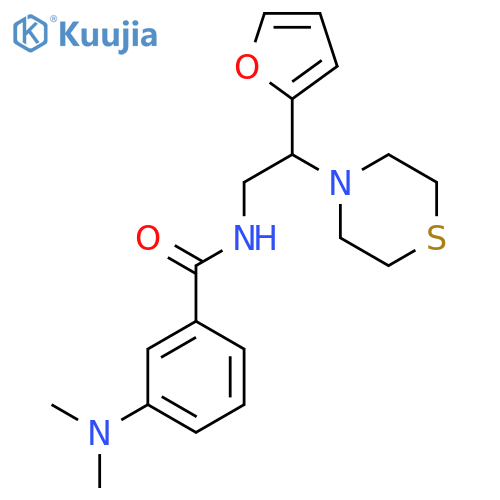 3-(dimethylamino)-N-2-(furan-2-yl)-2-(thiomorpholin-4-yl)ethylbenzamide structure