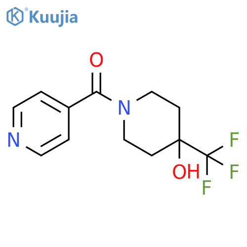 1-(pyridine-4-carbonyl)-4-(trifluoromethyl)piperidin-4-ol structure
