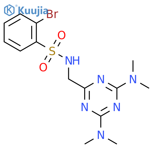 N-{4,6-bis(dimethylamino)-1,3,5-triazin-2-ylmethyl}-2-bromobenzene-1-sulfonamide structure