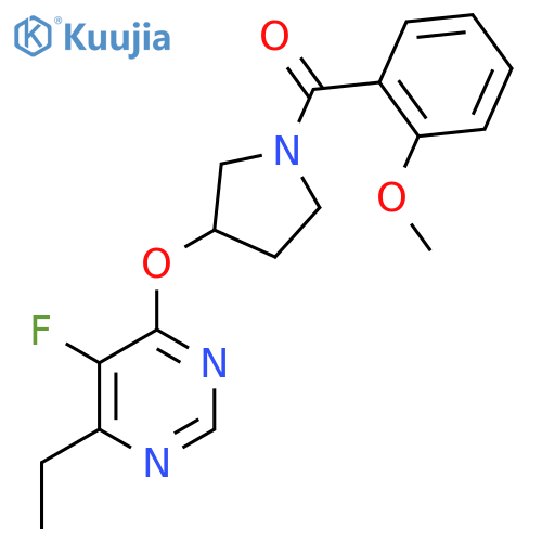 (3-((6-Ethyl-5-fluoropyrimidin-4-yl)oxy)pyrrolidin-1-yl)(2-methoxyphenyl)methanone structure