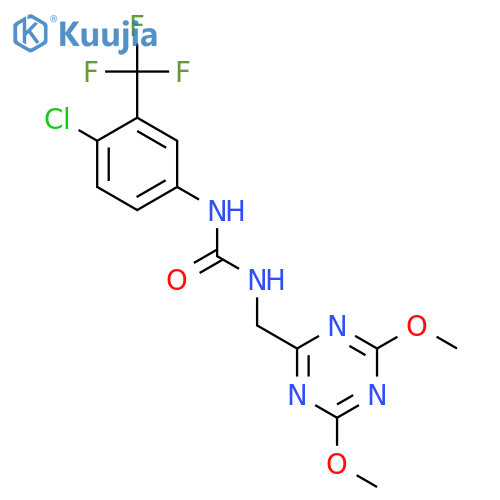 3-4-chloro-3-(trifluoromethyl)phenyl-1-(4,6-dimethoxy-1,3,5-triazin-2-yl)methylurea structure