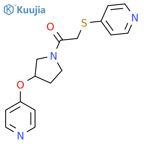 1-(3-(Pyridin-4-yloxy)pyrrolidin-1-yl)-2-(pyridin-4-ylthio)ethanone structure