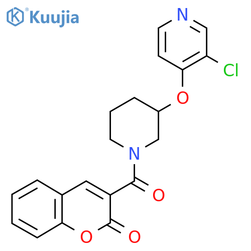 3-{3-[(3-chloropyridin-4-yl)oxy]piperidine-1-carbonyl}-2H-chromen-2-one structure
