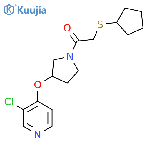 1-(3-((3-Chloropyridin-4-yl)oxy)pyrrolidin-1-yl)-2-(cyclopentylthio)ethanone structure