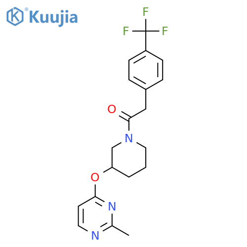1-{3-[(2-methylpyrimidin-4-yl)oxy]piperidin-1-yl}-2-[4-(trifluoromethyl)phenyl]ethan-1-one structure