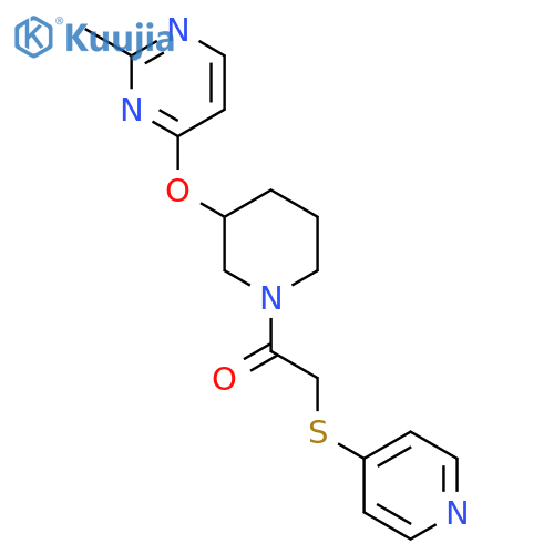 1-{3-[(2-methylpyrimidin-4-yl)oxy]piperidin-1-yl}-2-(pyridin-4-ylsulfanyl)ethan-1-one structure