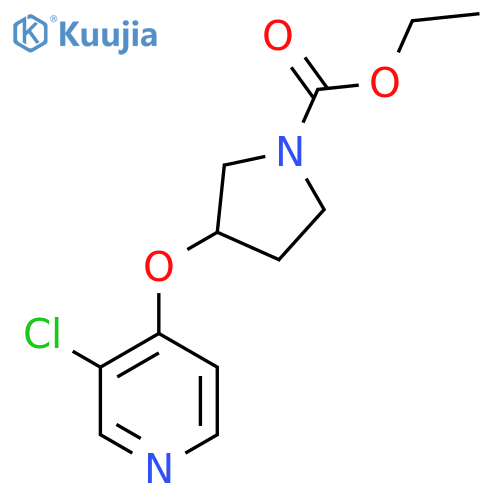 Ethyl 3-((3-chloropyridin-4-yl)oxy)pyrrolidine-1-carboxylate structure
