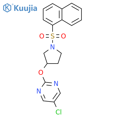 5-chloro-2-{1-(naphthalene-1-sulfonyl)pyrrolidin-3-yloxy}pyrimidine structure
