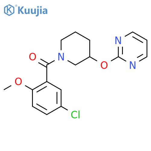 2-{1-(5-chloro-2-methoxybenzoyl)piperidin-3-yloxy}pyrimidine structure