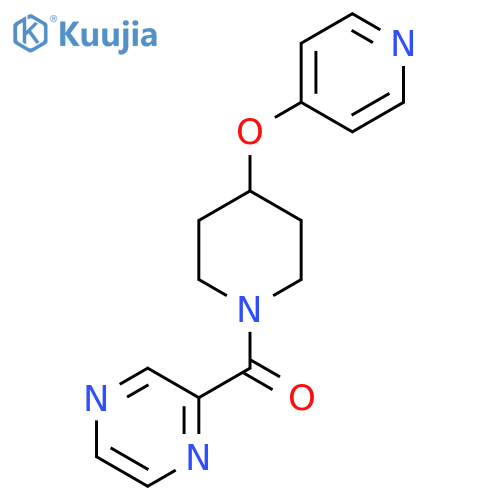 2-4-(pyridin-4-yloxy)piperidine-1-carbonylpyrazine structure