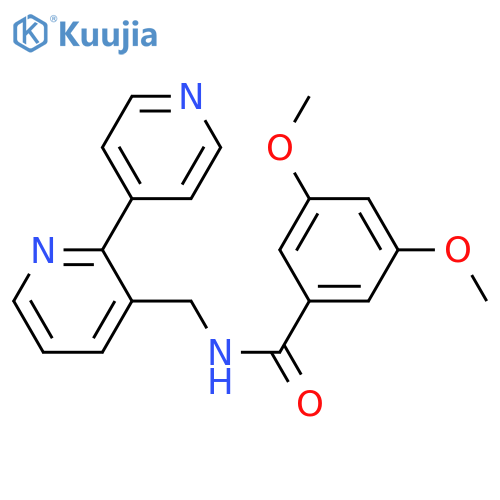 N-({[2,4'-bipyridine]-3-yl}methyl)-3,5-dimethoxybenzamide structure