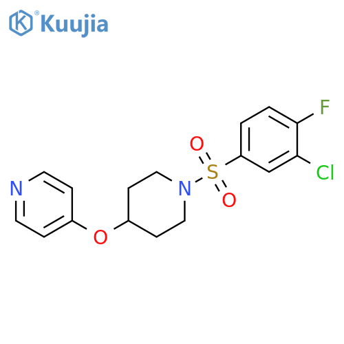 4-{[1-(3-chloro-4-fluorobenzenesulfonyl)piperidin-4-yl]oxy}pyridine structure