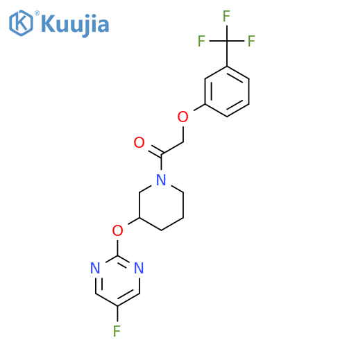 1-{3-[(5-fluoropyrimidin-2-yl)oxy]piperidin-1-yl}-2-[3-(trifluoromethyl)phenoxy]ethan-1-one structure
