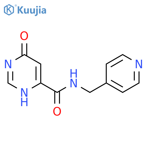 6-hydroxy-N-[(pyridin-4-yl)methyl]pyrimidine-4-carboxamide structure