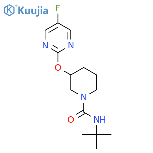 N-tert-butyl-3-[(5-fluoropyrimidin-2-yl)oxy]piperidine-1-carboxamide structure