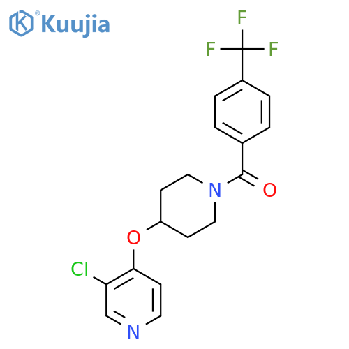 3-chloro-4-({1-4-(trifluoromethyl)benzoylpiperidin-4-yl}oxy)pyridine structure