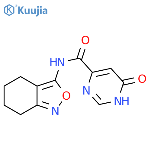 6-hydroxy-N-(4,5,6,7-tetrahydro-2,1-benzoxazol-3-yl)pyrimidine-4-carboxamide structure