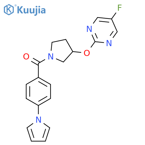 (4-(1H-pyrrol-1-yl)phenyl)(3-((5-fluoropyrimidin-2-yl)oxy)pyrrolidin-1-yl)methanone structure