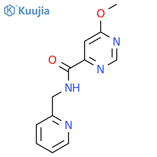 6-methoxy-N-(pyridin-2-yl)methylpyrimidine-4-carboxamide structure