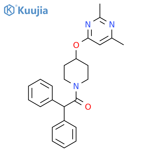 1-{4-[(2,6-dimethylpyrimidin-4-yl)oxy]piperidin-1-yl}-2,2-diphenylethan-1-one structure