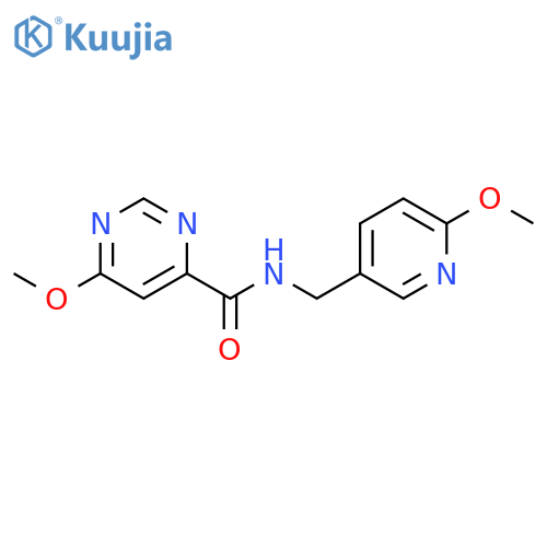 6-methoxy-N-(6-methoxypyridin-3-yl)methylpyrimidine-4-carboxamide structure