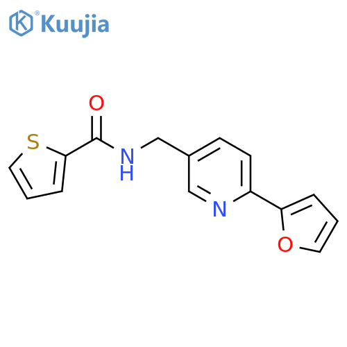 N-{[6-(furan-2-yl)pyridin-3-yl]methyl}thiophene-2-carboxamide structure