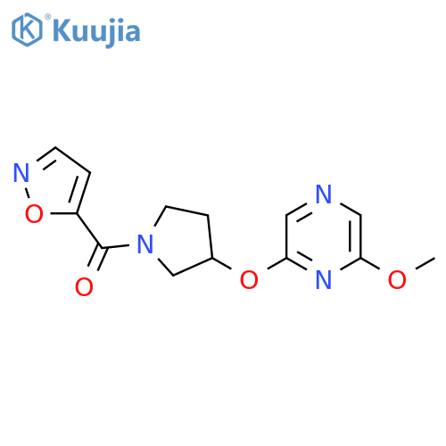 2-methoxy-6-{[1-(1,2-oxazole-5-carbonyl)pyrrolidin-3-yl]oxy}pyrazine structure
