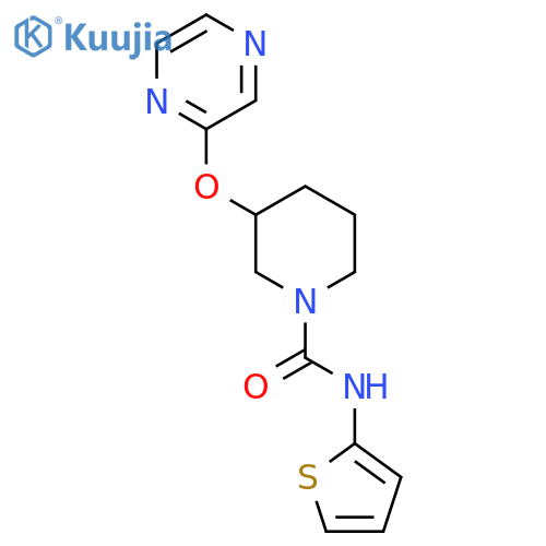 3-(pyrazin-2-yloxy)-N-(thiophen-2-yl)piperidine-1-carboxamide structure