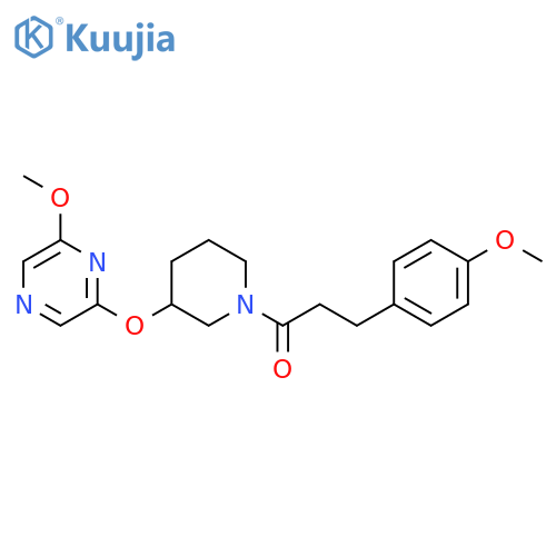 3-(4-methoxyphenyl)-1-{3-[(6-methoxypyrazin-2-yl)oxy]piperidin-1-yl}propan-1-one structure