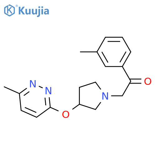 2-(3-methylphenyl)-1-{3-[(6-methylpyridazin-3-yl)oxy]pyrrolidin-1-yl}ethan-1-one structure