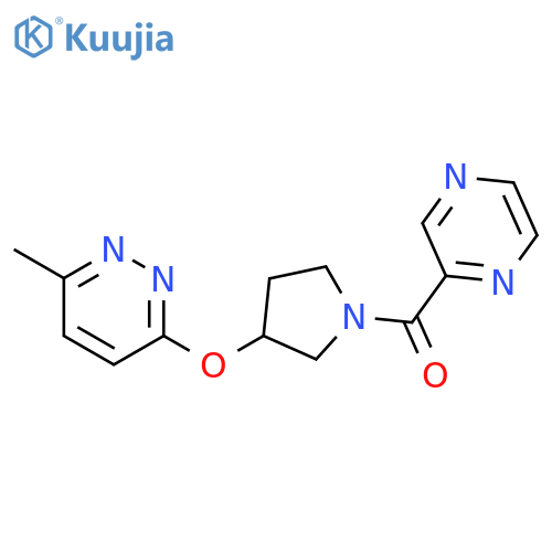 3-methyl-6-{[1-(pyrazine-2-carbonyl)pyrrolidin-3-yl]oxy}pyridazine structure