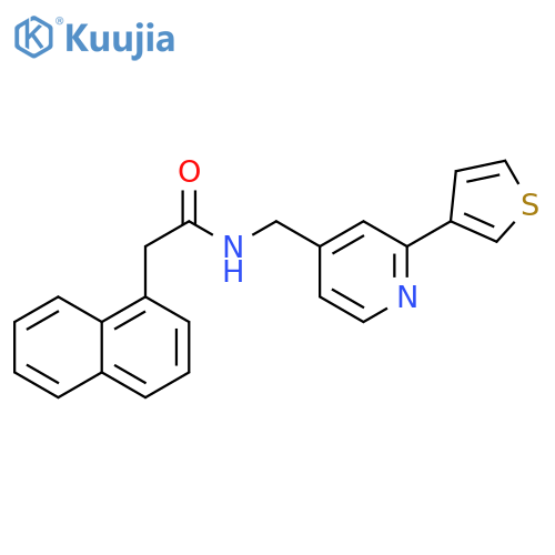 2-(naphthalen-1-yl)-N-{[2-(thiophen-3-yl)pyridin-4-yl]methyl}acetamide structure