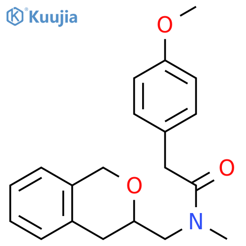 N-[(3,4-dihydro-1H-2-benzopyran-3-yl)methyl]-2-(4-methoxyphenyl)-N-methylacetamide structure