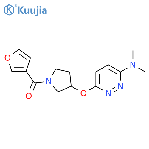 6-{[1-(furan-3-carbonyl)pyrrolidin-3-yl]oxy}-N,N-dimethylpyridazin-3-amine structure