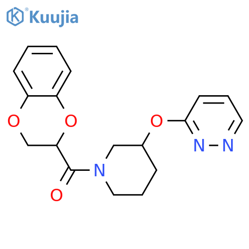 3-{[1-(2,3-dihydro-1,4-benzodioxine-2-carbonyl)piperidin-3-yl]oxy}pyridazine structure