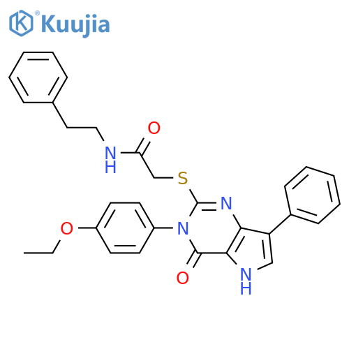 2-{[3-(4-ethoxyphenyl)-4-oxo-7-phenyl-3H,4H,5H-pyrrolo[3,2-d]pyrimidin-2-yl]sulfanyl}-N-(2-phenylethyl)acetamide structure