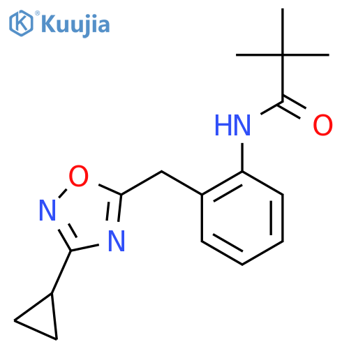 N-{2-(3-cyclopropyl-1,2,4-oxadiazol-5-yl)methylphenyl}-2,2-dimethylpropanamide structure