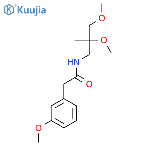 N-(2,3-dimethoxy-2-methylpropyl)-2-(3-methoxyphenyl)acetamide structure