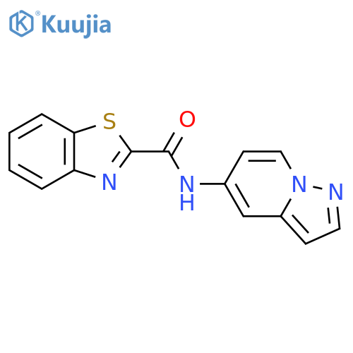 N-{pyrazolo[1,5-a]pyridin-5-yl}-1,3-benzothiazole-2-carboxamide structure